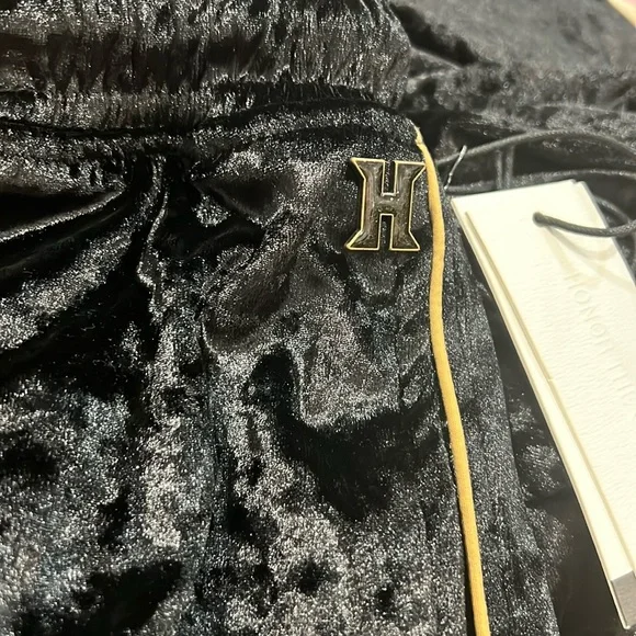 Honor The Gift Velvet PJ Pants - Black Size Small
